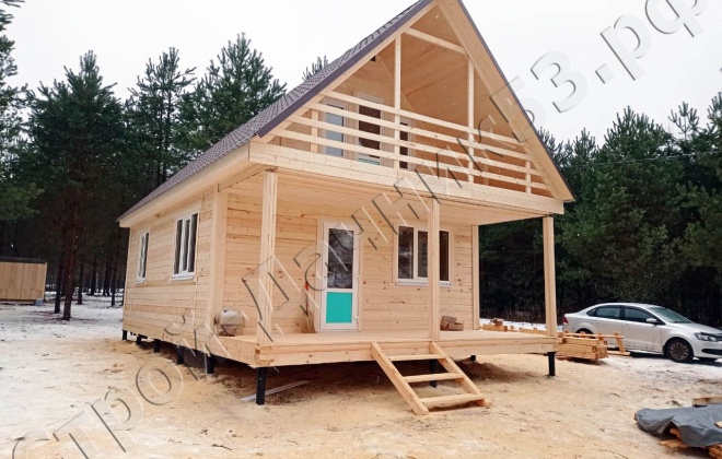 1 Брусовой дом К-39, 6×9, 94,5 м², Псковская обл., Великолукский район, Пореченская Волость (6)